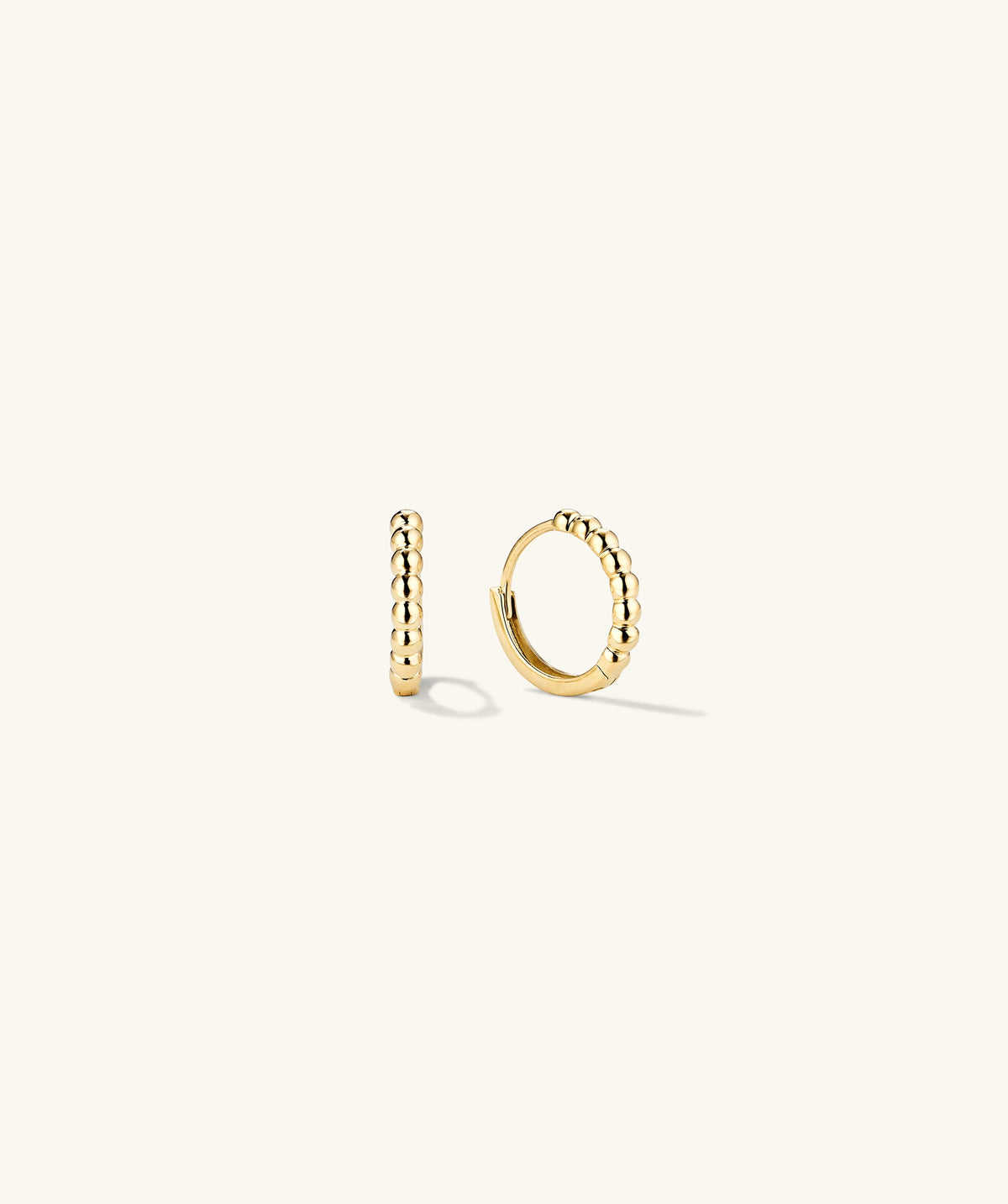 Beaded Huggie Hoops