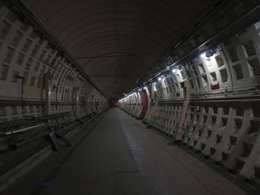 A general view of one of the tunnels.