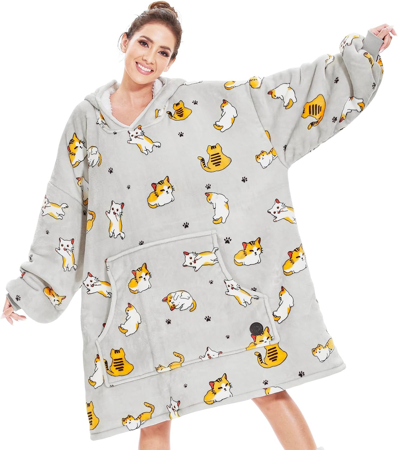 Three Poodle Wearable Blanket Hoodie