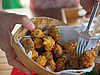 Caribbean accra fritters at Ecolodges Puyferrat. PHOTO BY ADAM WAXMAN/DINE MAGAZINE
