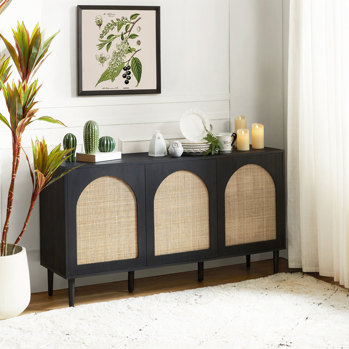 Castyn Rattan Door Sideboard