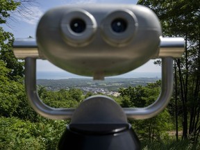 A lookout of Georgian Bay and Collingwood, Ont.