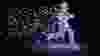 Man figure consisting of glowing pixels runs through darkness