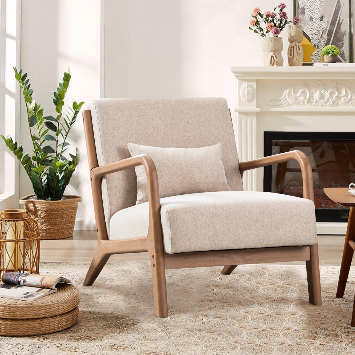 Hertford Mid Century Upholstered Accent Chair