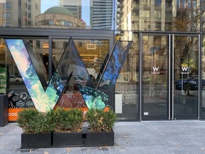 The iconic W outside the W Toronto hotel on Bloor St. E. in Toronto. JANE STEVENSON/TORONTO SUN