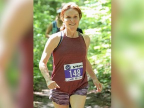 Karen Hawthorne - middle age woman running in 5kK