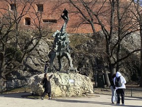 The iconic fire-spitting dragon of Krakow