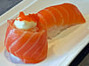 Salmon sushi at Spring Sushi. PHOTO BY ADAM WAXMAN/DINE AND DESTINATIONS MAGAZINE