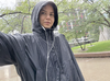 Staying dry in the Canada Goose Kaslo Cropped Jacket.