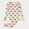 Heart Print on Ribbed Antique PJ Set