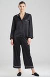 Natori Feather Satin Essentials Set in black.