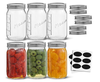 16 oz mason jars with lids, 6-pack.