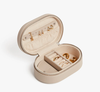 Travel Jewelry Case monos ivory