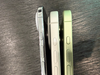 [From left to right] iPhone Air, iPhone 17 Pro, iPhone 17.