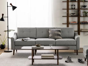 Burrow furniture couch and living room furniture